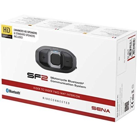 Sena SF2 Bluetooth Wireless Intercom for 2 riders or single rider