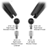 RAM Tough-Mirror Kit with M10-1.25 Bases & Reverse Adapter - Long Arm