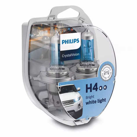 Philips H4 Crystal Vision Globe Set