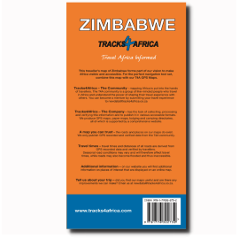 Tracks4Africa Traveller Paper Map of Zimbabwe 1st Edition