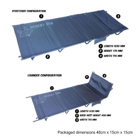 Desert Fox EzSleep Camping Bed Stretcher & Lounger