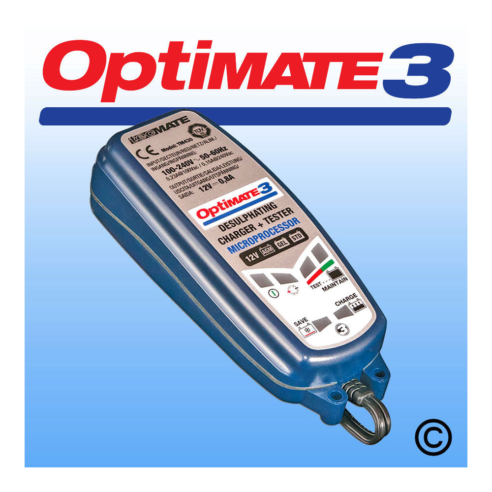 TecMate Optimate 3 Battery Charger/Maintainer