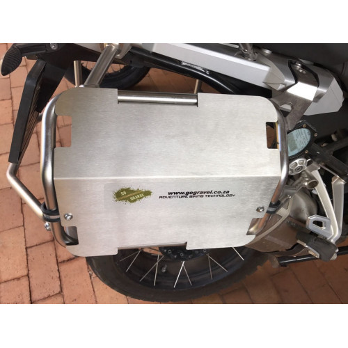 GoGravel Exhaust Heat Shield soft luggage protection for BMW R1200GS / R1250GS Adv LC & F850Gs Adv