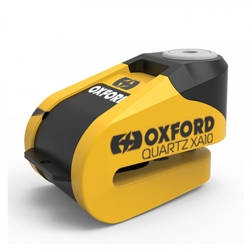 Oxford Quartz XA10 Alarm Disk Lock (10mm Pin) Yel/Blk