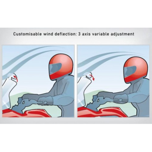 Motorcycle Windshield Wind Deflector Extension (Universal)