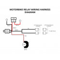 Motorbike Relay Wiring Harness For 2 X 10W Lights